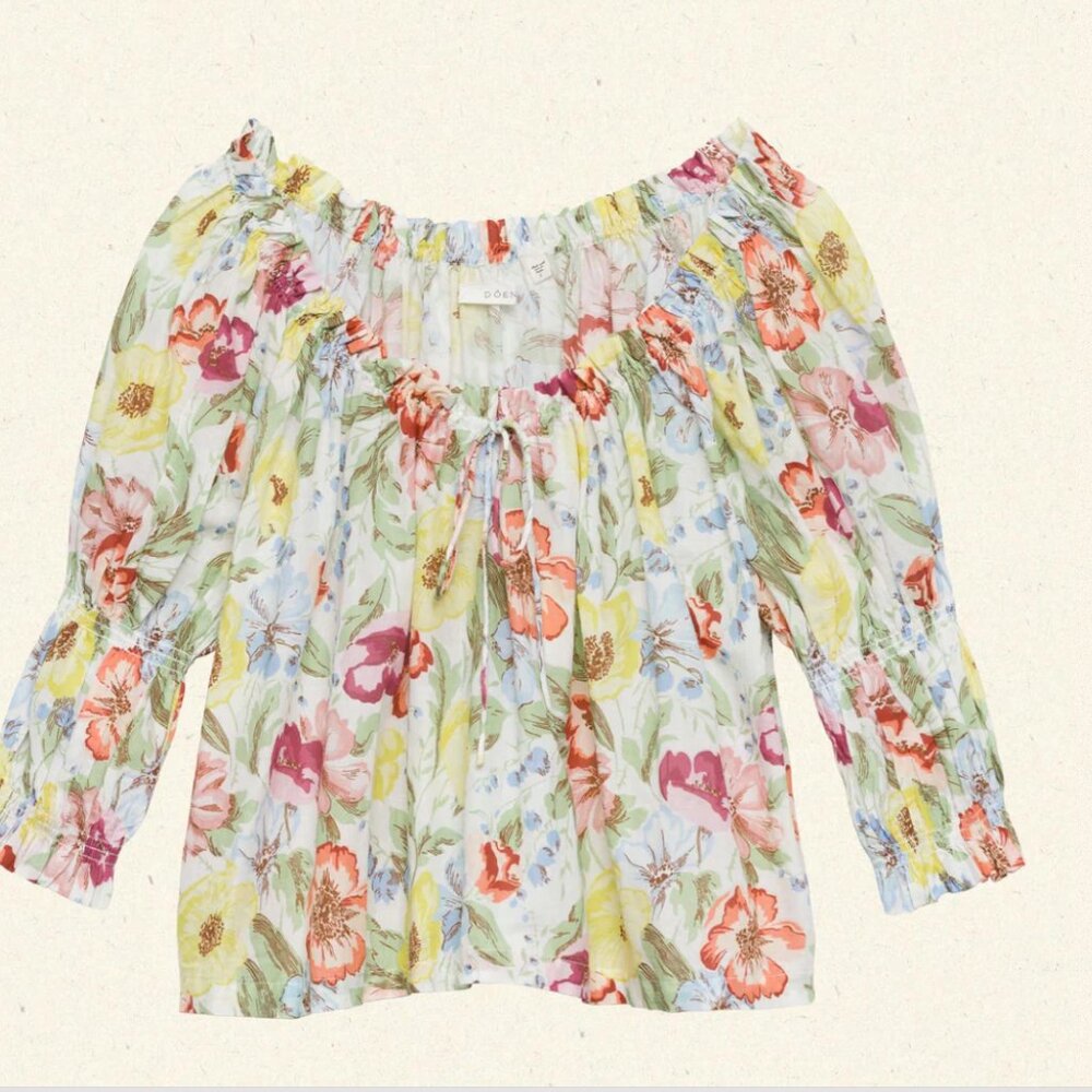 Doen Inez Top IN BLANC ANEMONE BLOOM XS